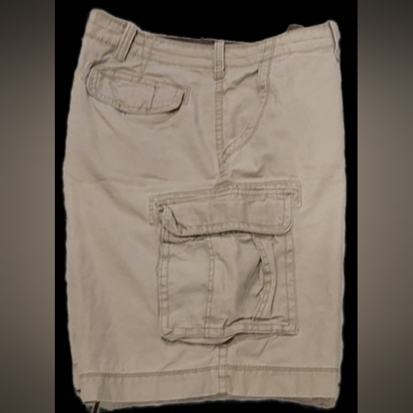 Arizona Jean Co Men's Tan Flat Front 6 Pocket Big & Tall Cargo Shorts 46x10 - Picture 3 of 8